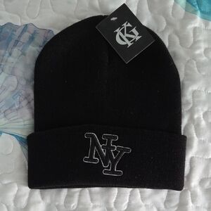 Black NY Logo Beanie